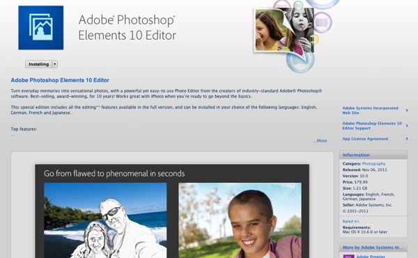 photoshop elements for a mac